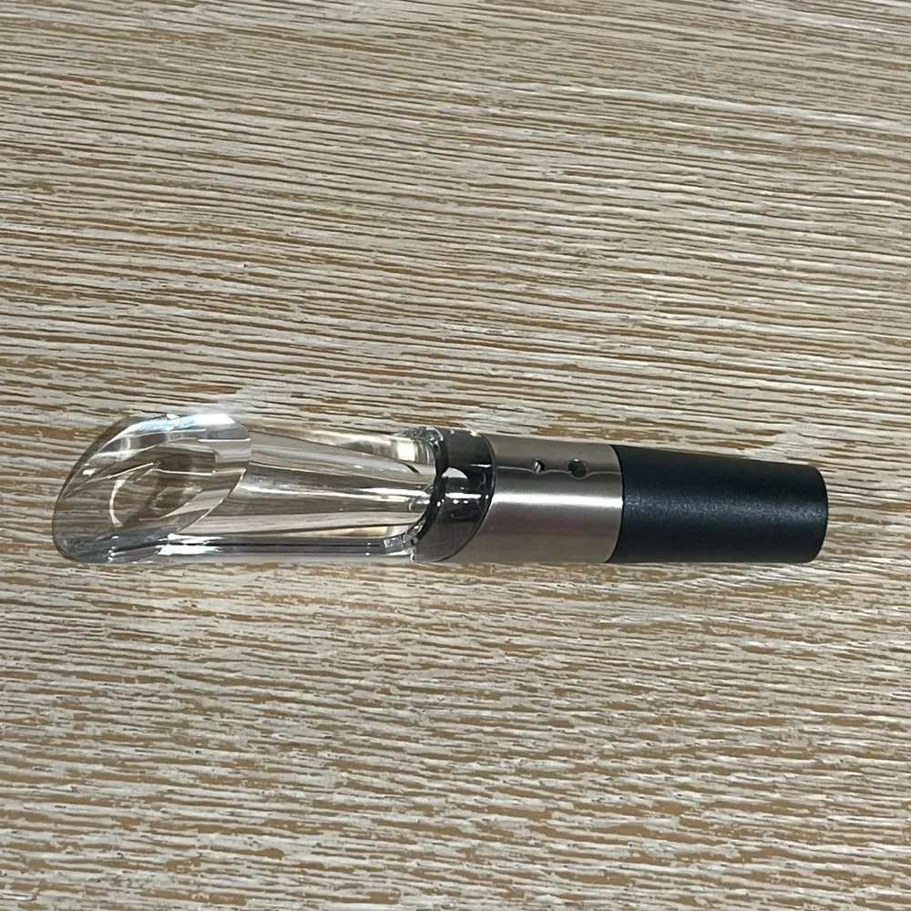 Wine Aerator Pourer with Black and Silver Finish